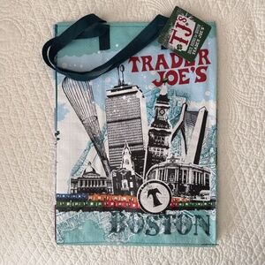 NWT Trader Joe's BOSTON Reusable Tote Bag Mystery Shopping Bag